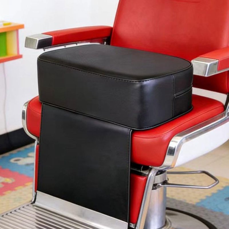 Salon Booster Seat Cushion for Hair Cutting Salon Leather Pads Large Size, Boat Booster Seat Cushion, Styling Chair Seat Booster, Barber Beauty Salon Spa Equipment Black