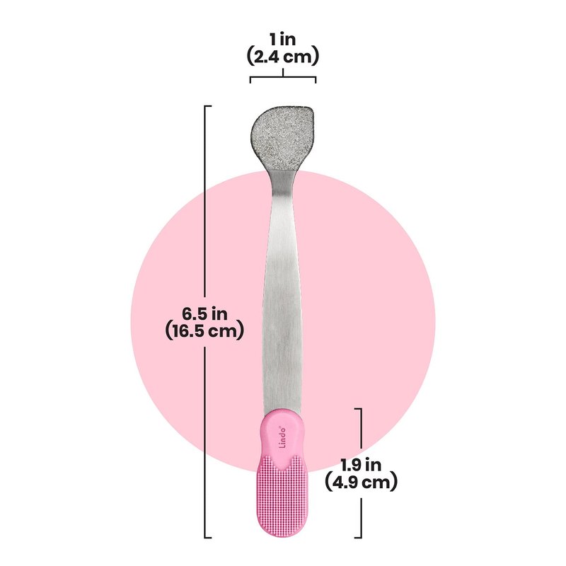 Lindo Beauty Buffer - Microdermabrasion Tool, Diamond Infused, Embedded Silicone Lip Scrubber, for Smooth Skin, Radiant Complexion, Travel Pouch Included (Beauty Buffer with Silicone Lip Scrubber)