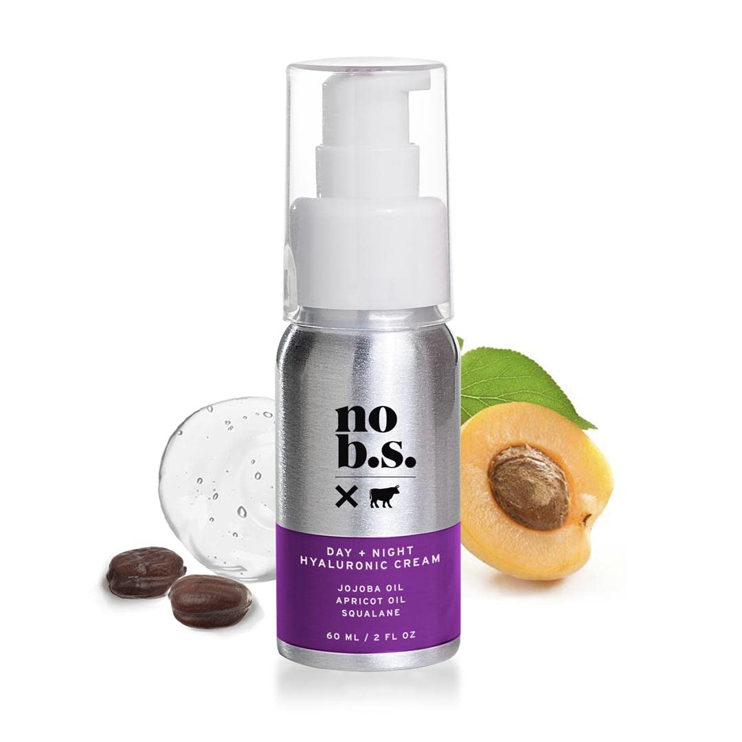 Day & Night Hydrating Face Cream - Hyaluronic Acid, Jojoba Oil & Squalane | Travel Size, Vegan & Gluten Free, 2 FL Oz