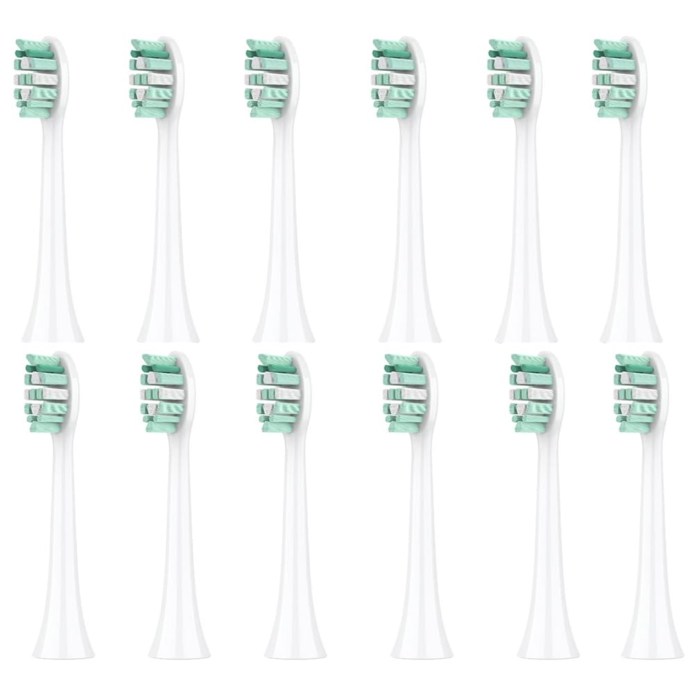 Toothbrush Heads Compatible with Philips Sonicare- Click-On Design - 12 Pack Replacements with Soft Dupont Bristles - Deep Clean Performance