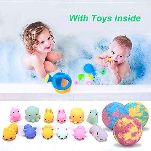 Bath Bombs for Kids with Toys Inside for Girls Boys - Lisotera 12Pcs Bulk Large Size Gift Set for Women Kids Safe Bubble Bath Fizzies Spa Fizz Balls Kit (Package May Vary)
