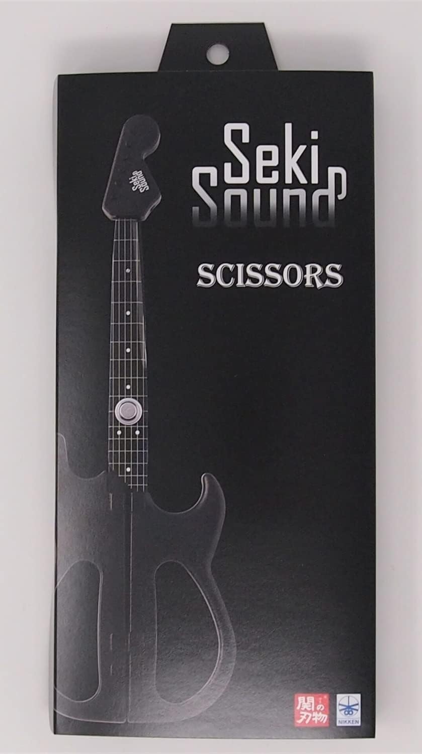 Nikken Cutlery Guitar Scissors - SekiSound Black Hobby Tool | Includes Stand & Gift Box