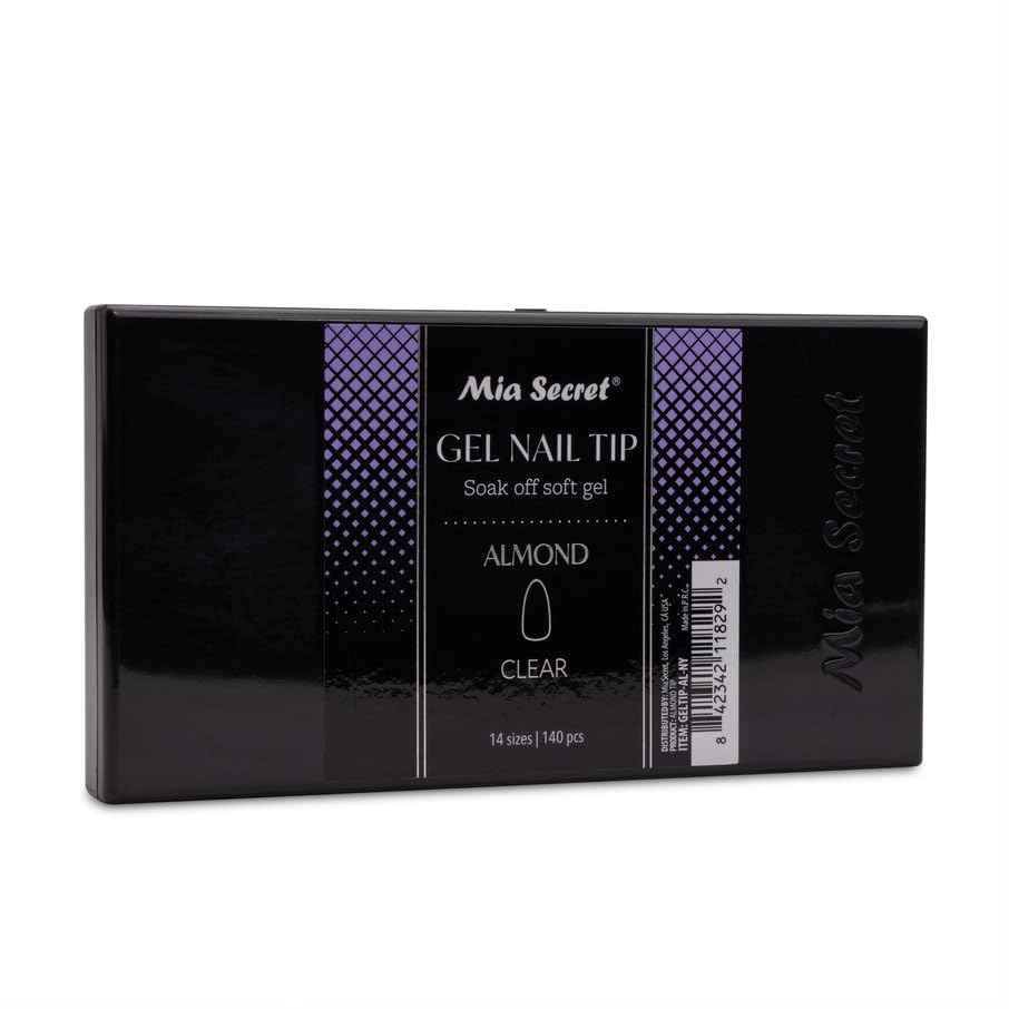 Clear Soft Gel Nail Tips - Mia Secret Stiletto 504 Tips for Salon & DIY Use