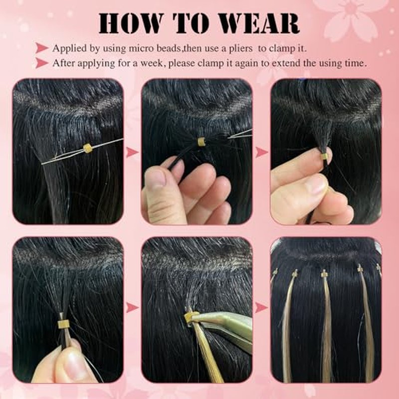 Senmy Burgundy Red I Tip Hair Extensions 20inch Cold Fushion I Tip Hair Extensions Human Hair, 50g Invisible Microbead Extensions Human Hair