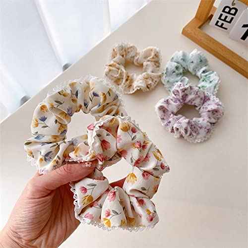 Lace Floral Hair Accessories - Cute Scrunchies, Hair Ties, Headbands, and Ponytail Holders for Women and Girls (Lace Floral - A)