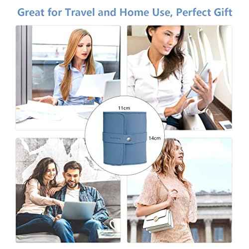 Manicure Set Professional Nail Clippers Pedicure Kit, 16 pcs Stainless Steel Nail Care Tools Grooming Kit with Luxurious Travel Leather Case for Thick Nails Men Women Gift (Blue)