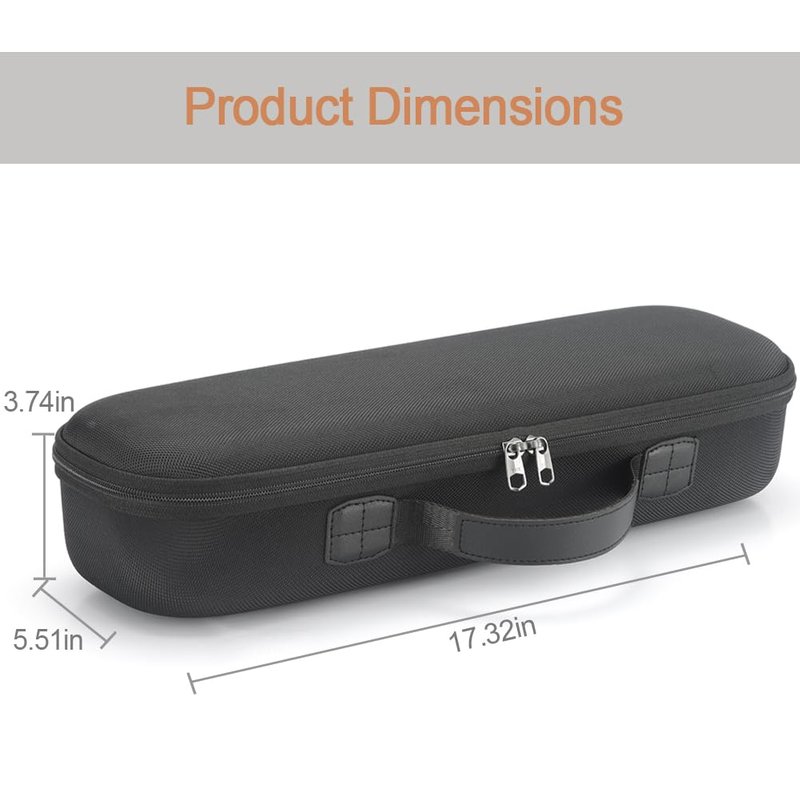 RAIACE Hard Storage Case Compatible with dyson Airstrait Straightener, Travel Carrying Bag. (case only). - Black(Black Lining)