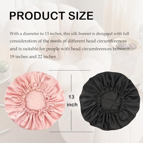Satin Bonnet Double Layer Silk Bonnet for Sleeping Women Hair Care for Natural Curly