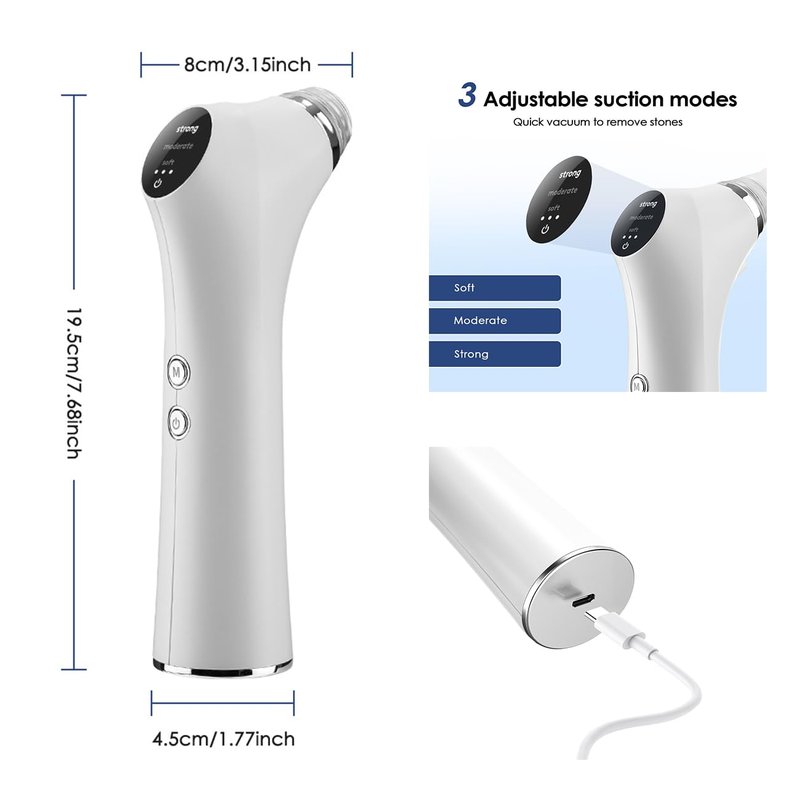 Electric Tonsil Stone Remover – High-Precision & Painless Cleaning, Food-Grade Suction Tool with LED Light, 12 Attachments & Vacuum Cleaning for Tonsil Stones, Bad Breath Relief