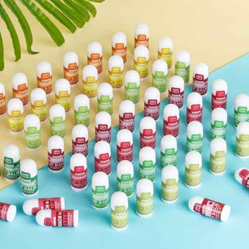 Mini Lip Balm 180 Pack, Lip Balm Bulk with Vitamin E & Coconut Oil, Moisturizing Lip Balms for Dry Cracked lips-10 Flavors