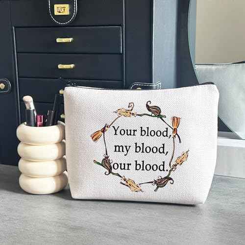 WCGXKO Magic Movie Quote Gift Halloween Witches Gift Witchy Movie Fan Zipper Pouch Makeup Bag (Your Blood)