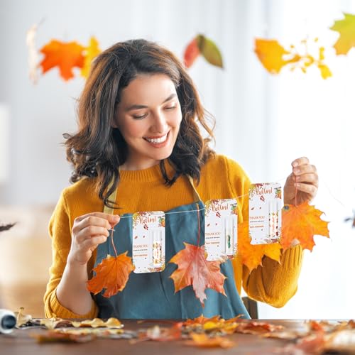 30 Pack Hello Fall Autumn Lip Balm Favors Bulk Fall Happy Thanksgiving Halloween Lip Balm Party Gifts Basket Stuffers Employee Staff Thank You Appreciation Gift for Women Men Teacher Coworkers