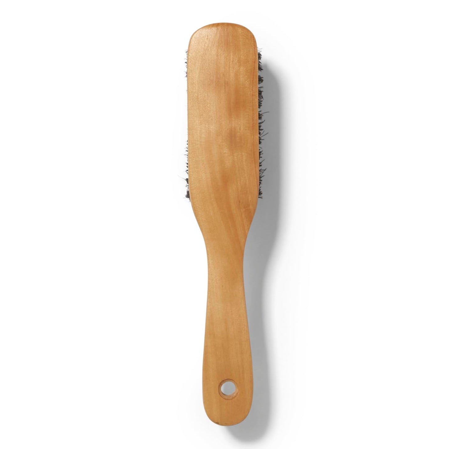 Brush Strokes Soft Boar Bristle Wooden Styling Brush, Short to Medium Hair Lengths, Stimulates Scalp, SuperSmooth Soft Bristles