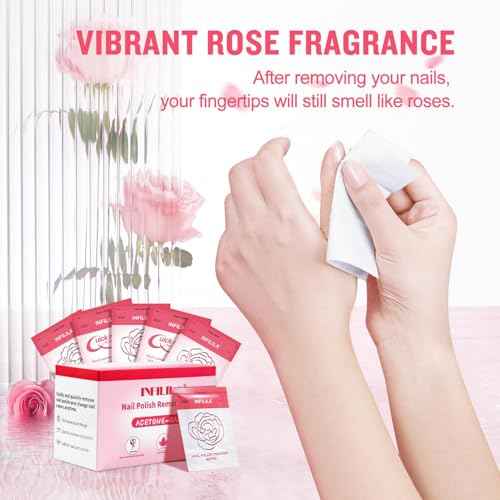 NXJ INFILILA Nail Polish Remover Pads Big Size 50 PCS Fingernail Polish Remover, Quick Nail Polish Remover Wipes, Portable Travel Kit to Clear Nail Polish for Home Professional Salon Supplies