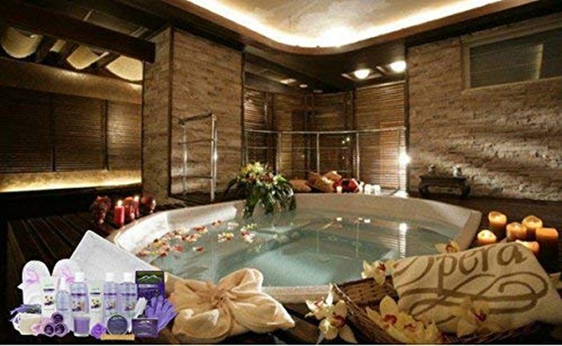 Lavender Spa Gift Basket - 20 Pc Home Spa Set with Body Lotion, Bath Bombs & More | Perfect Birthday Gift for Women