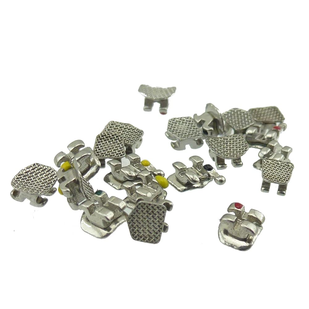 Dental Orthodontic Brackets - Mini Metal Tooth Braces with Hooks | 5 Packs Roth 022 3