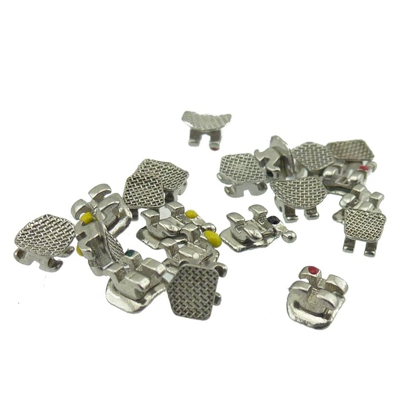 Dental Orthodontic Brackets - Mini Metal Tooth Braces with Hooks | 5 Packs Roth 022 3