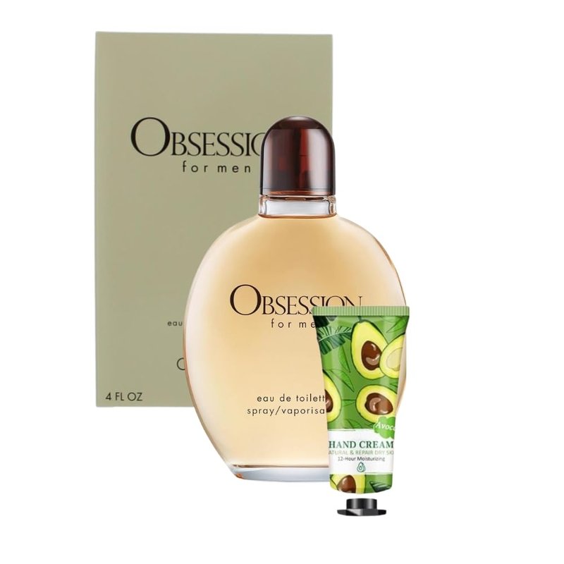 Bundle-Cologne Obsession for men Eau de Toilette 4.2 Oz with Mini Hand Cream