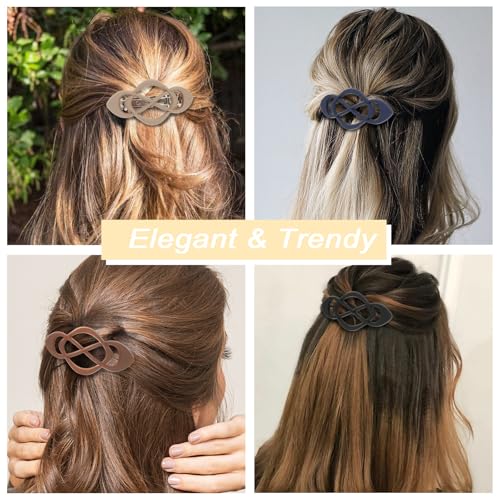 Vintage French Barrette Clips - 4 Pack Hair Accessories for Women & Girls, Thick to Thin Hair