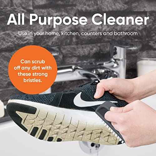 Superio Stiff Nail Brush with Handle 3 Pack Fingernail Scrub Cleaning Brushes for Toes and Nails, All-Purpose Cleaning Brush for Home, Kitchen, Work