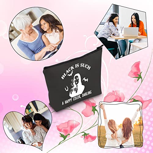 TSOTMO Morticia Addams Dark Forces Zipper Pouch Makeup Bag Horror Goth Queens Gift (DARLING)