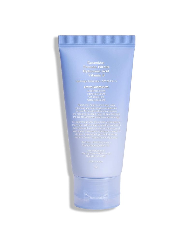 Then I Met You Essence Light Korean Sunscreen - Broad Spectrum SPF 50 with Hyaluronic Acid | Vegan & Cruelty-Free, 1.69 oz