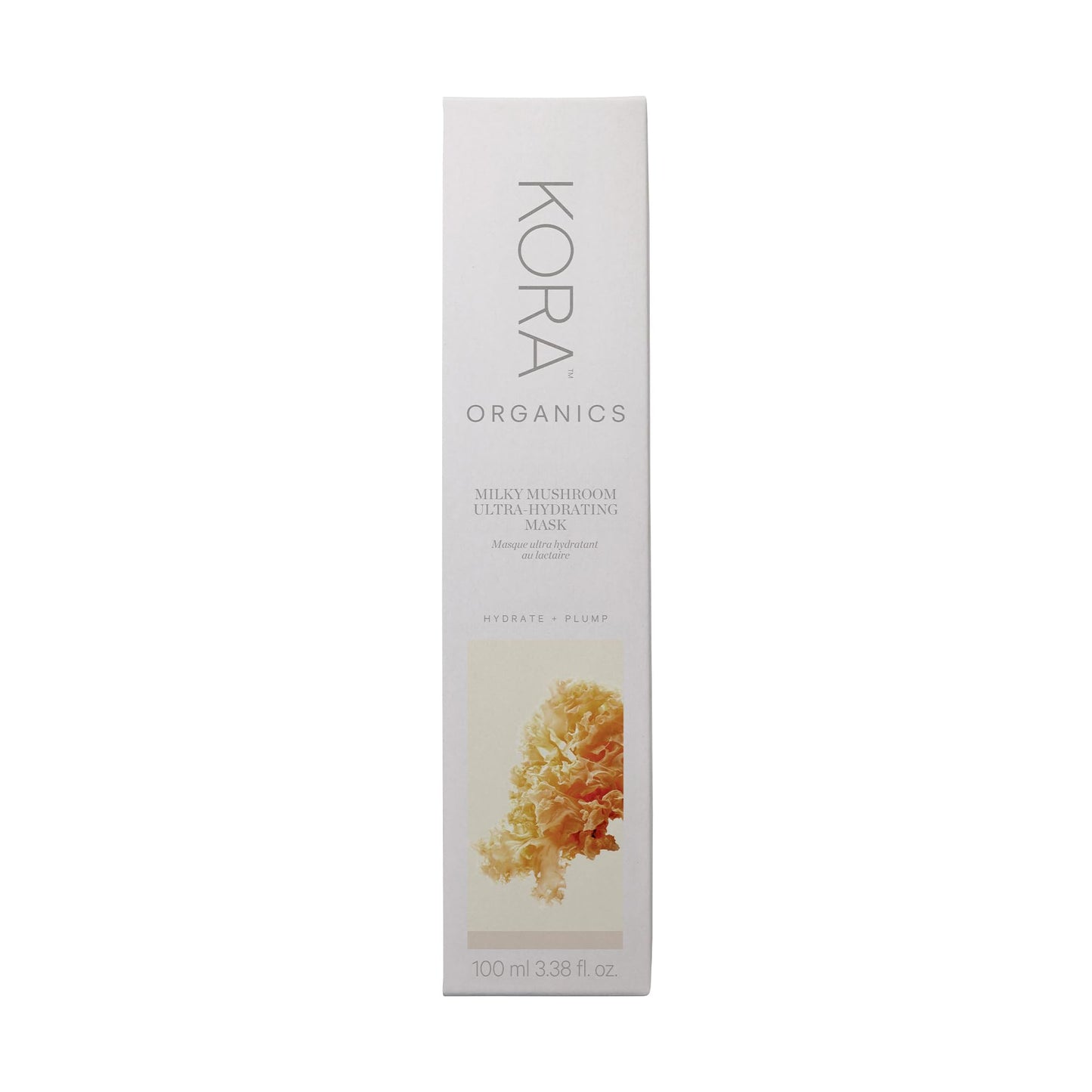 KORA Organics Milky Mushroom Ultra-Hydrating Mask, Overnight Face Mask with Hyaluronic Acid, Aloe & Coconut Milk, Certified Organic, Vegan Skincare, 3.38 fl oz