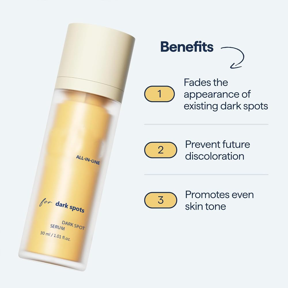 Dark Spot Treatment Serum with Retinol, Glutathione, Niacinamide, Mandelic Acid and Kojic Acid for Face, Natural Discoloration and Acne Scar Fading Solution,30ml
