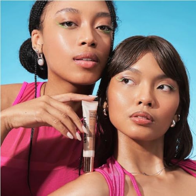 iNNBEAUTY PROJECT Bronze Face Glaze Gel Cream with Squalane, Ceramides & Hyaluronic Acid (0.85 oz / 25 ml) + Bonus Acne Patch (36 Pieces)