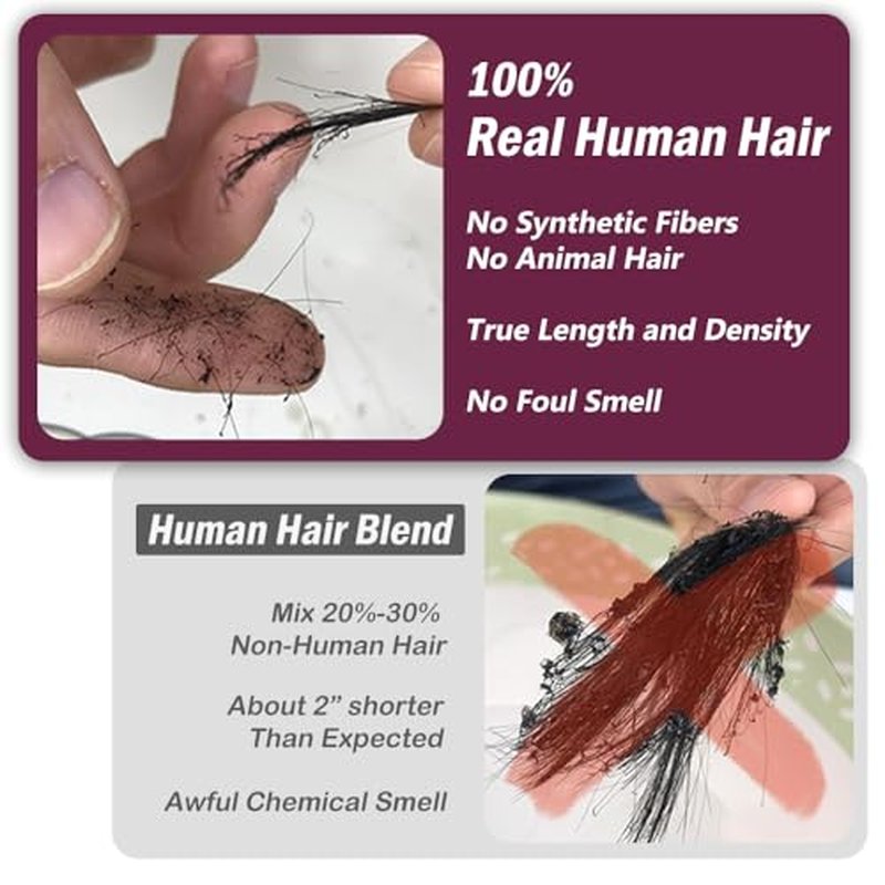 KRN Clip in Real Human Hair, 136g 8pcs Natural Black Hair Extensions Clip ins for Black Women Full And Thick Kinky Curly Clip in Human Hair Extensions 20 Clips Easy to Wear 16 Inch