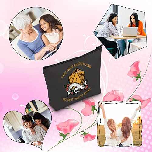 The Dice Giveth and The Dice Taketh Away DM Bag of Holding Zipper Pouch Players Dice Bag