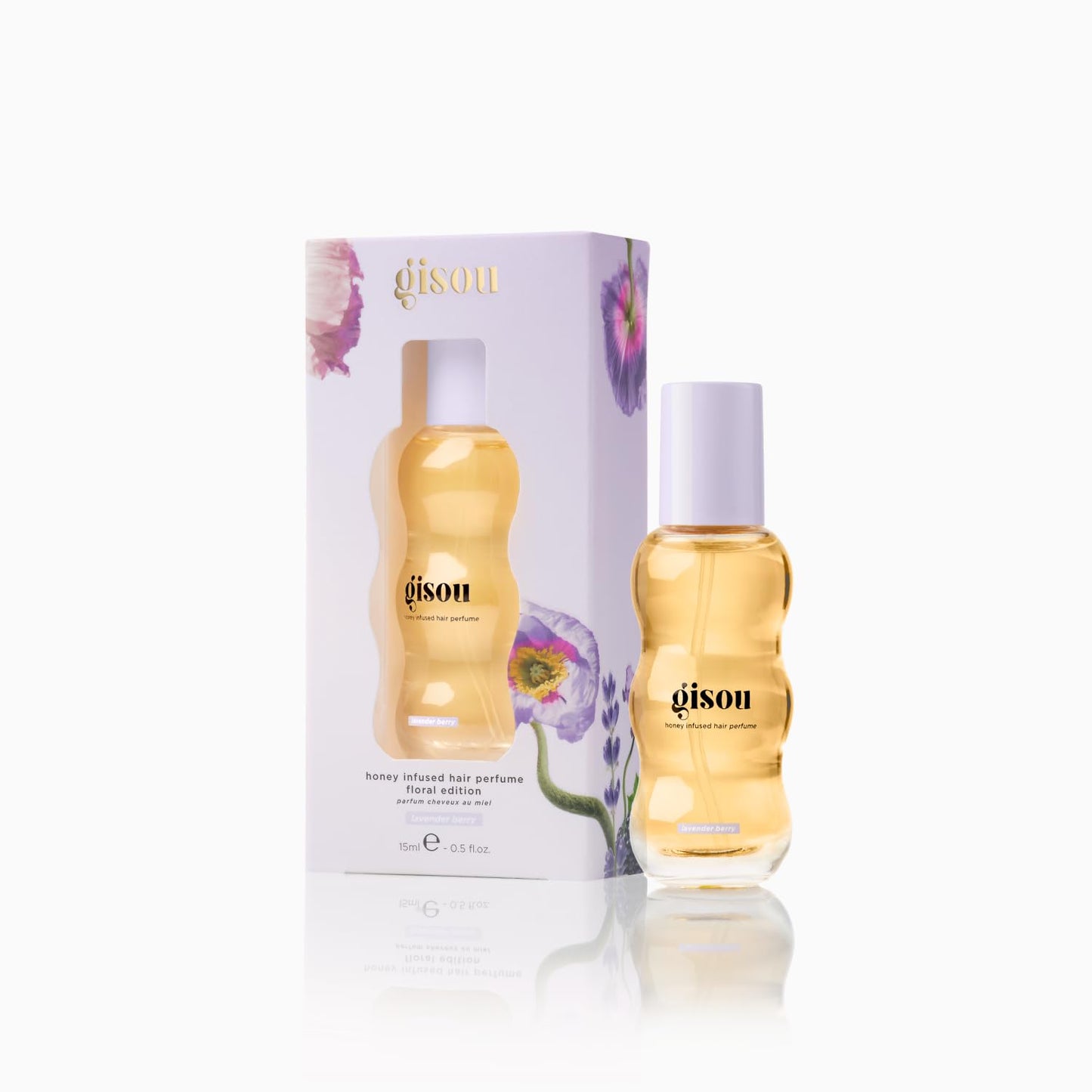 Gisou Honey Infused Hair Perfume Mini – Long-Lasting Hair Fragrance with Mirsalehi Honey & Argan Oil, Lavender Berry, 15ml