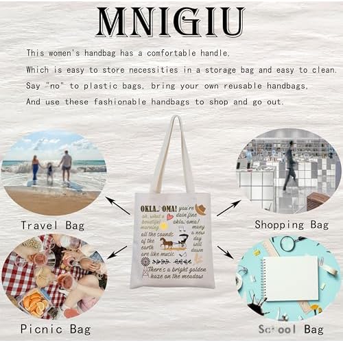 MINIGIU Musical Inspired Gift Musical Fan Gift Musical Tote Bag