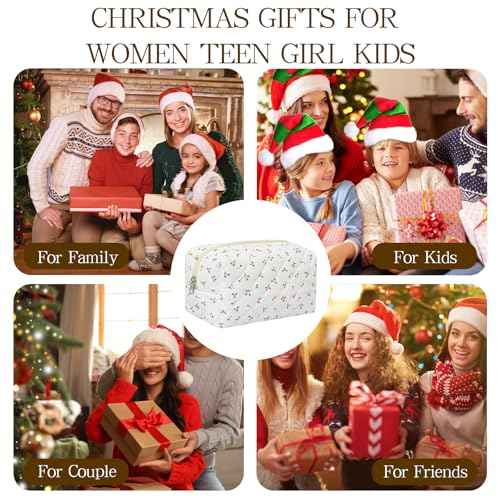 Quilted Makeup Pouch,Cotton Puffy Makeup Bag, Coquette Cosmetic Bag for Women and Girls, Aesthetic Organizer Bag, Cute Flower Travel Toiletry Bag