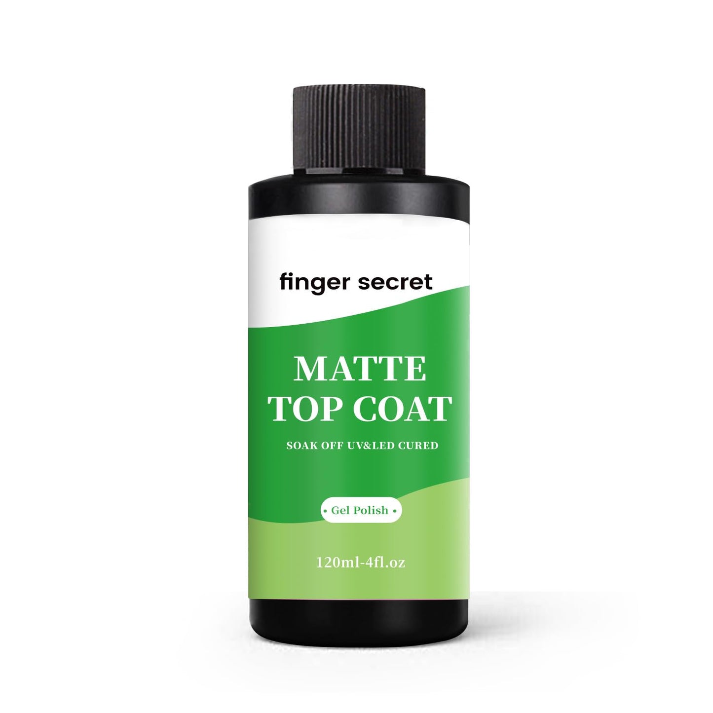finger secret 120ml/4floz Matte Top Coat for Gel Nail Polish,Fashion Matte Nail Polish,Nail Supplies for DIY in Salon or Home Use.