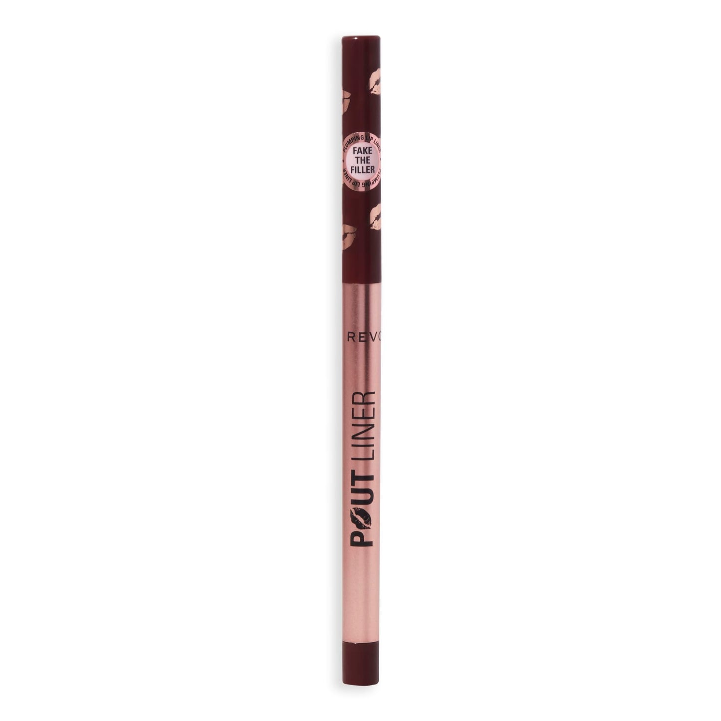 Revolution Beauty London, Pout Bomb Plumping Lip Liner, Long-Lasting Lip Shaper with Hyaluronic Acid & Vitamin E, Vegan & Cruelty-Free, Dark Mauve