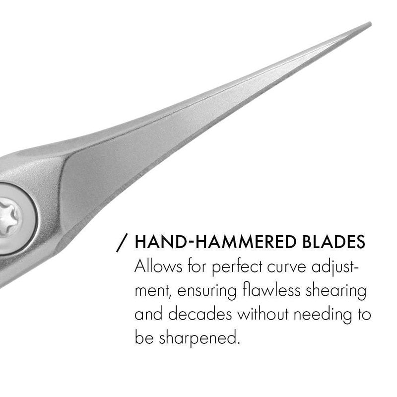 GERMANIKURE Professional Nail Cutter Scissors - FINOX Stainless Steel Nail Scissors - Curved for Nail Tips - Manicure Tools in Cork Case - Ethically Made in Solingen Germany - 4704