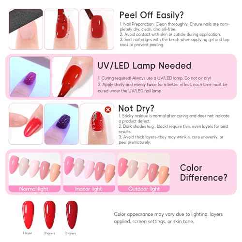 COSCELIA 40pcs Fall Gel Nail Polish Set, 35 Colors Nail Gel polish with 5 Bottles Base and Glossy Matte Glitter Top Coat White Brown Black Nude Red Orange Colors Halloween Nail Polish Nail Art Gifts