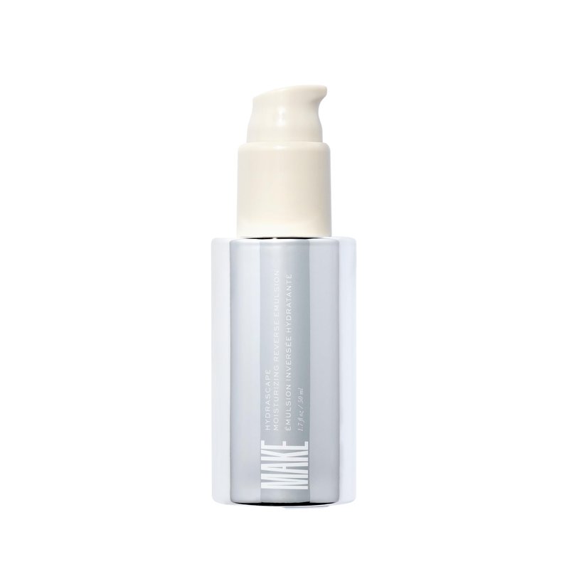 MAKE Beauty Hydrascape - Reverse Emulsion Hydrating Ceramide Face Moisturizer for Plump, Glowing Skin. Lightweight Antioxidant Lotion Serum for Dry Skin. 1.7oz Pump.