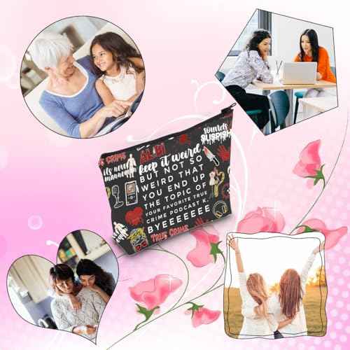 TSOTMO Morbid Crime Inspired Gift True Crime Club Makeup Bag True Crime Fan Zipper bag