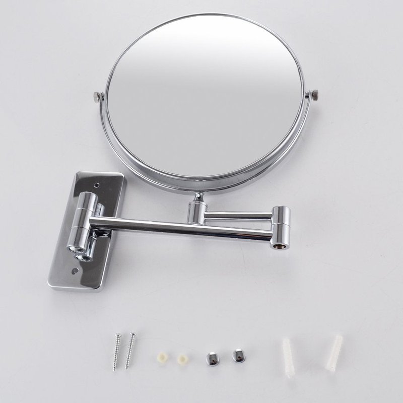 Magik 10x Magnification Two-Sided Swivel Wall Mount Mirror 8-Inch, Polished Chrome (10X)