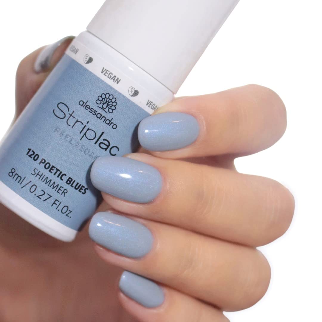 Alessandro Striplac Peel or Soak Nail Polish - Poetic Blues 0.27 oz for Women