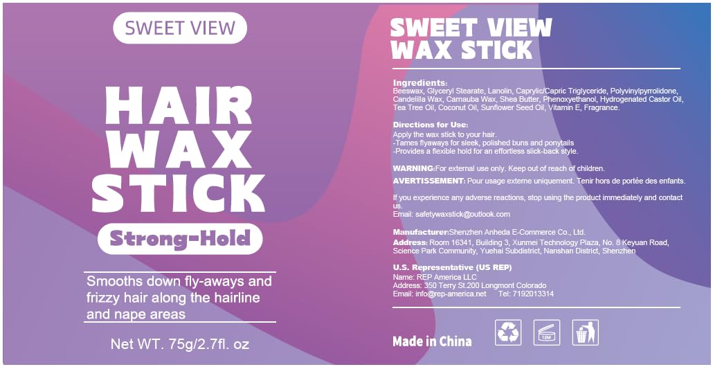 Hair Wax Stick - Slick Back Pomade for Taming Flyaways & Frizz | Ideal for Sleek Ponytails & Buns
