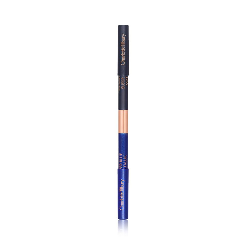 Charlotte Tilbury Magic Eyeliner - Waterproof Eyeliner Pencil with Matte & Metallic Finishes - Creamy, Blendable Formula with Up to 16HR Wear - Smudge & Humidity Proof - Super Blue