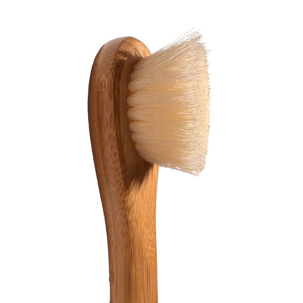 Dry Brushing Body Brush Set - Get Rid of Dry Skin and Achieve Healthy, Beautiful Skin Naturally - Massaging Body Brush & Long Handle Back Brush+Face Brush-Bundle