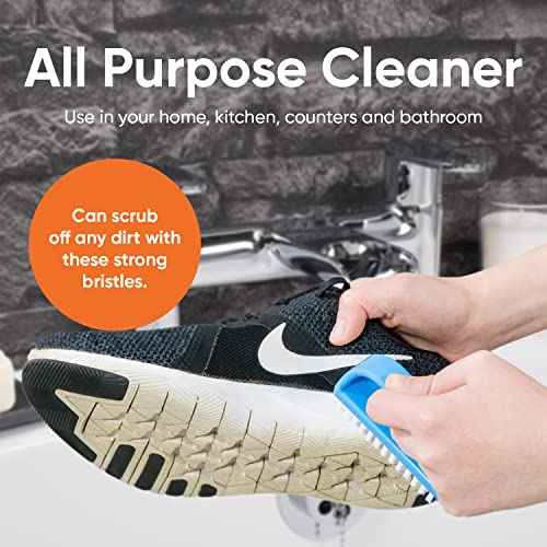 Superio Nail Scrubber Brush Nail Brush for Cleaning Fingernails Hand, and Toes, Small Scrub Brush Hand Scrubber Fingernail Brush Cleaner with Handle- Stiff Bristles, (3 Pack)