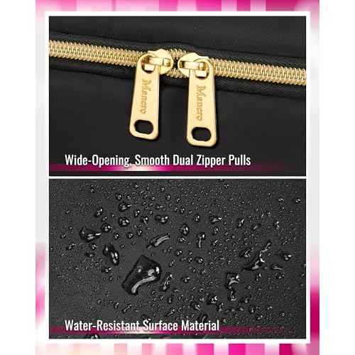 Mancro Hot Hair Tools Travel Bag with Separate Heat Resistant Mat, Large Capacity Wide-open Pouch, Hair Accessories Organizer for Flat Irons, Straighteners, Curling Iron,Travel Essentials for Women