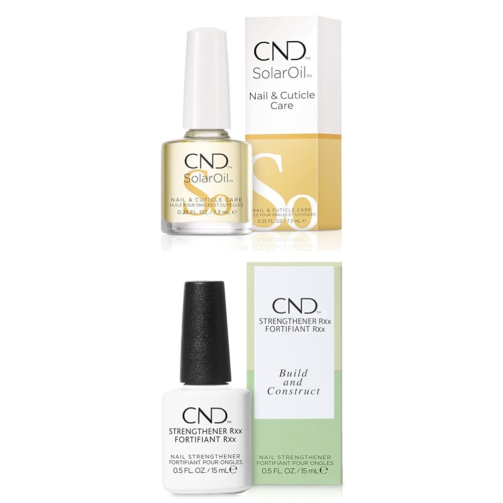 CND SolarOil 0.25 Fl. Oz. and Strengthener RXx Bundle 0.5 Fl. Oz.
