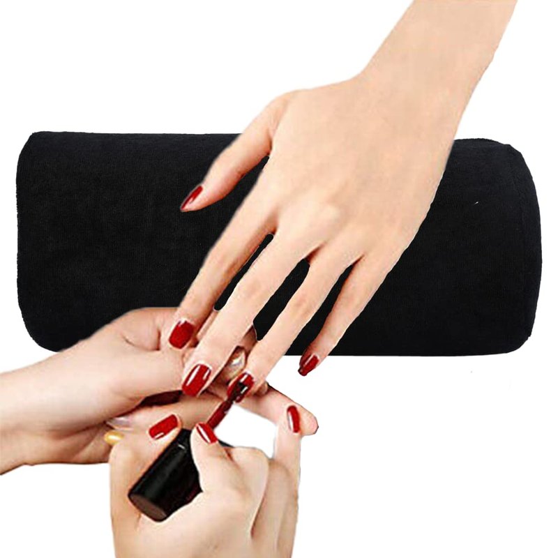 Watris Veiyi Soft Sponge Manicure Nail Hand Rest Cushion, Nail Art Table Holder Pad, Arm Rest Pillow for Ladies Girls Manicure, Detachable Washable Nail Salon Accessories Tools