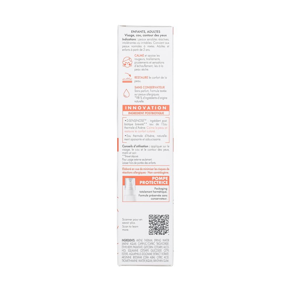 Avène Soothing Skin Recovery Cream - Gentle Relief for Sensitive Skin | 1.35 oz